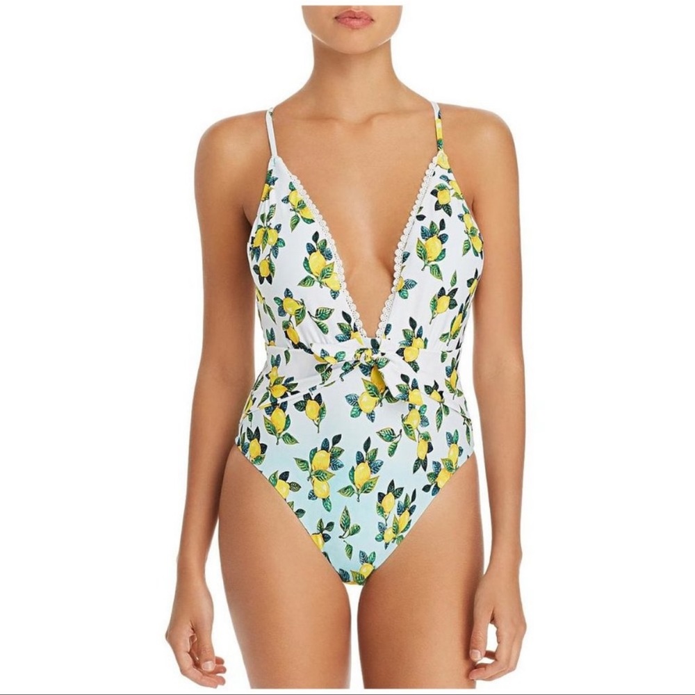 Nanette Lepore Limonata Goddess One-Piece Swimsuit Capri Lemons